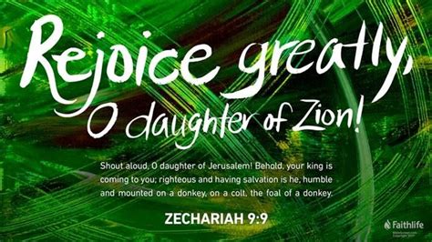 Zechariah 99 Nkjv “rejoice Greatly O Daughter Of Zion Shout O