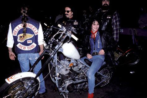 Through A Historic Lensrocker Joan Jett Poses On The Bike Of A Hells