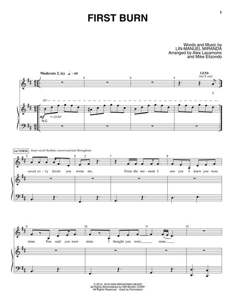 First Burn Sheet Music Sheet