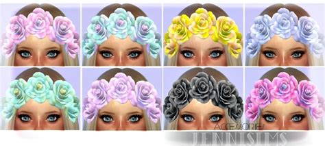 Autumn Flowers Headband At Jenni Sims Sims 4 Updates