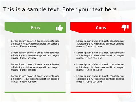 Pros Cons Powerpoint Template 110 Pros Cons Templates Slideuplift