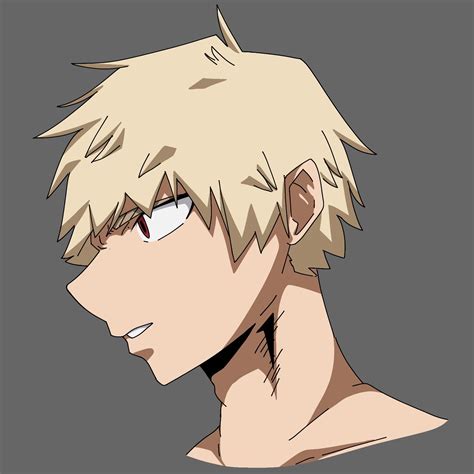 Bakugou But With His Hair Down Also He B Showin A Little Bit Of