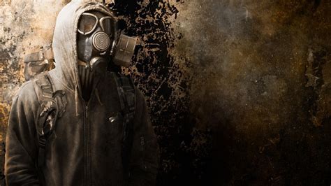 Wallpaper Gas Masks Apocalyptic Art Light Photograph Darkness