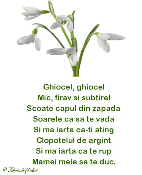 Imagine Cu Ghiocei Poezie De Primavara Felicitari De 1 Martie