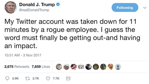 Why was Donald Trump's Twitter account suspended? Employee deactivates 