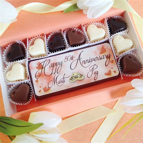 Happy Anniversary Chocolate T Personalized Anniversary Etsy
