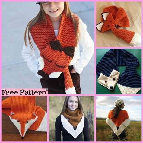 5 Cutest Knitting Fox Scarf Free Patterns Diy 4 Ever