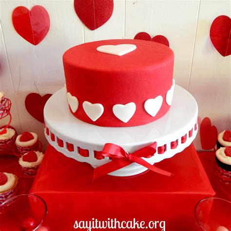 Valentine's birthday cake two tiered birthday cake for girls who wanted a valentine's theme. Valentine's Day Dessert Table - Say it With Cake