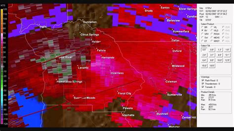 The key things to know from the experts, select the probability of a tornado within 25 miles of a point. Doppler Radar - Tornado Warning Citrus County Florida ...