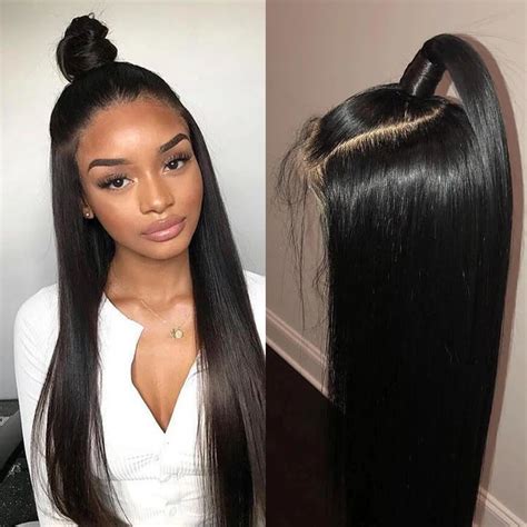 Allrun Lace Frontal Wig Pre Plucked With Baby Hair Remy Lace Front