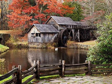 Autumn At The Mill By Kathy Weaver Redbubble
