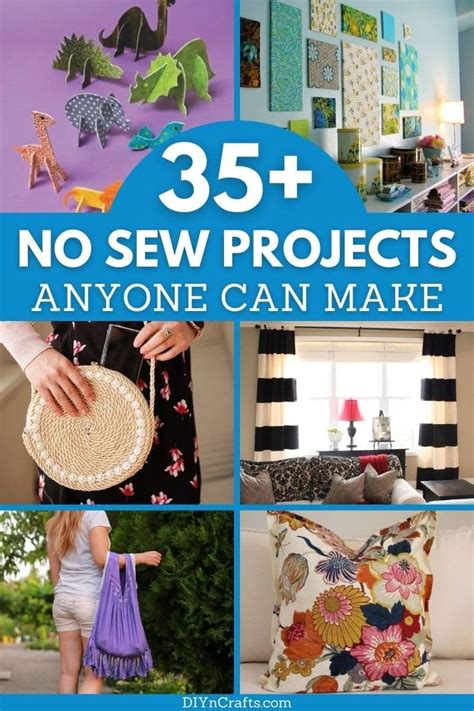 The Cover Of 35 No Sew Projects Anyone Can Make