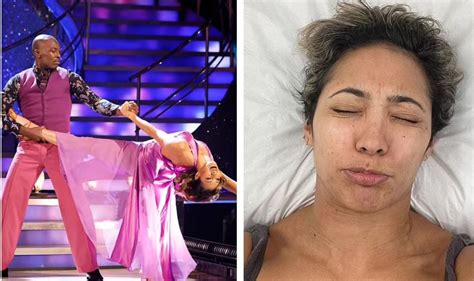 karen hauer puts on brave face in strictly after split celebrity news showbiz and tv