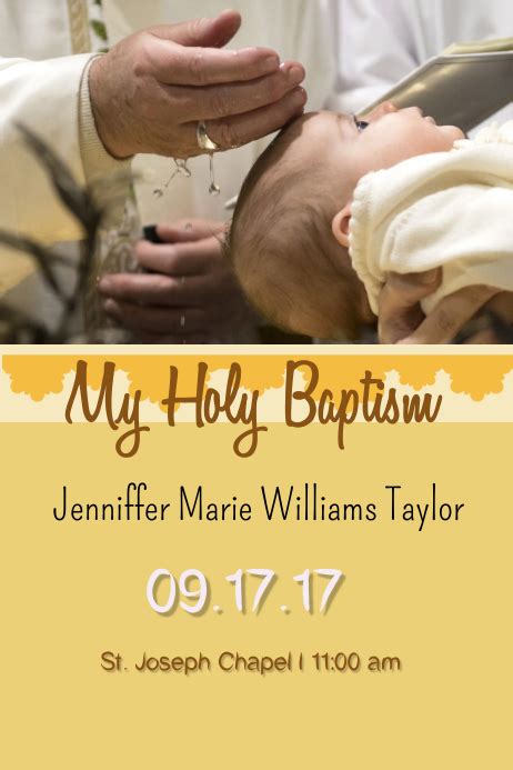 Holy Baptism Template Postermywall