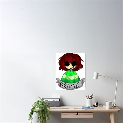 Undertale Chara Erase Poster For Sale By Kieyrevange Redbubble