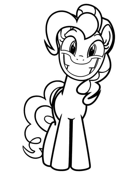 Funny Pinkie Pie My Little Pony Coloring Page Download Print Or