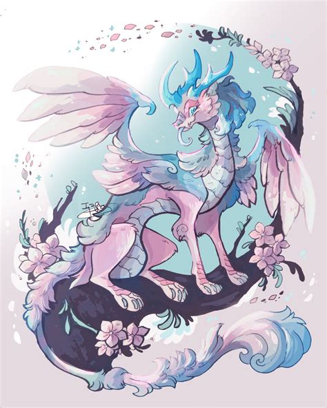 Artstation Frost Sakura Dragon