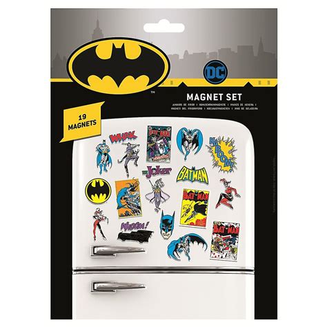 Dc Comics Retro Batman Fridge Magnet Set Pack De 19 Fruugo Fr