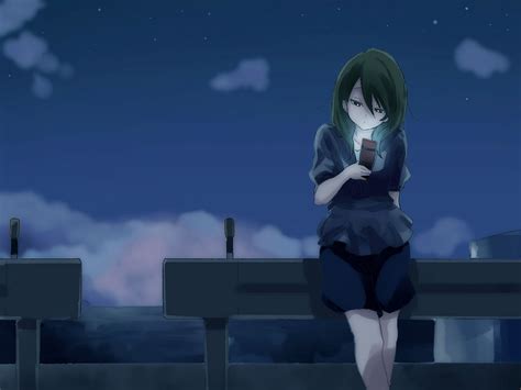 Lonely Anime Girl Wallpapers Hd Wallpaper For Desktop And Gadget