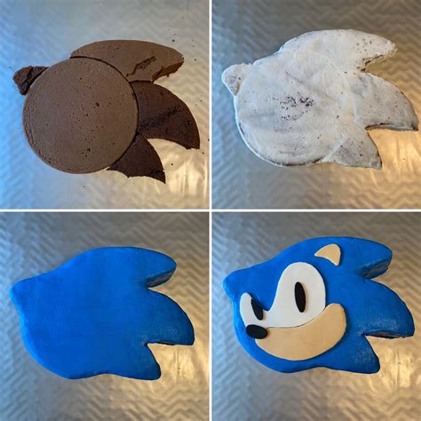 Sonic Hedgehog Cake Template Printable