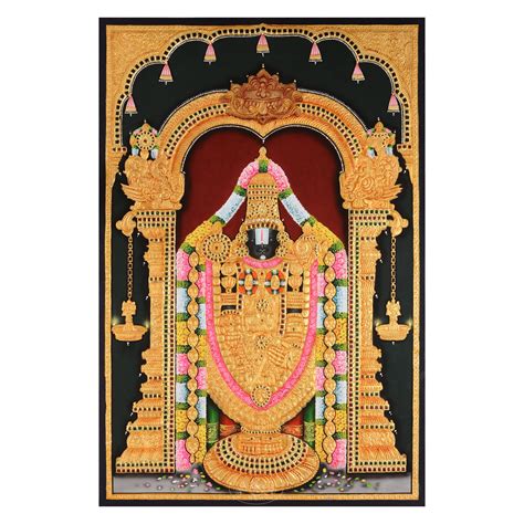 Tirupathi Balaji Tanjore Painting Rani Arts And Teakn Rani Arts And Teak