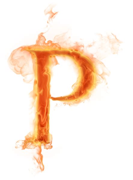 Burning Letter P Psd Official Psds