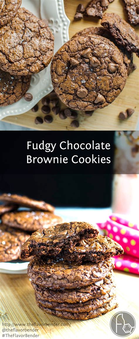 Fudgy Brownie Cookies The Flavor Bender Yummy Cookies Easy Cookie