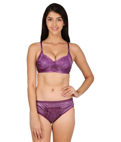 Buy Theoowls Multicolor Satin Bra And Panty Set Pack Of 3 Online At Best Prices In India Snapdeal