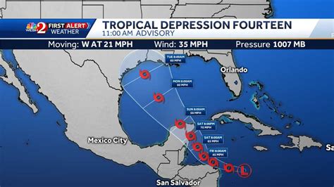 Tropical Depression 14 Forms In The Caribbean