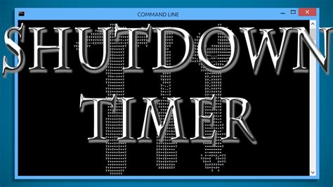 Setting A Shutdown Timer With Command Prompt Youtube