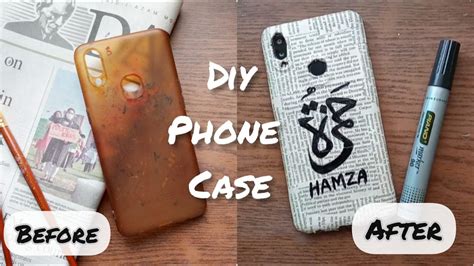 How To Make Phone Case Using Newspaper Diy Phone Case Youtube