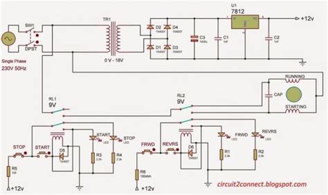 Single Phase Motor Circuit Diagram