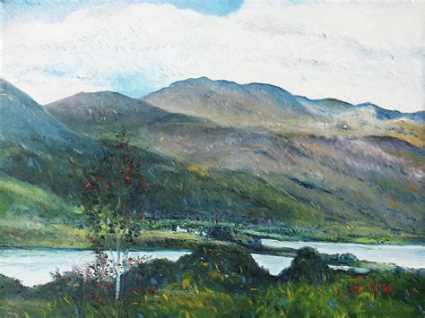 Loch Dun Luiche Donegal Ireland 2016 Painting By Enver Larney Fine