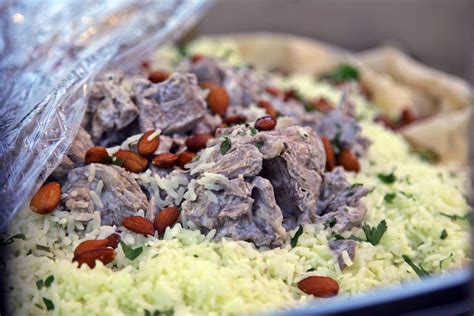 Traditional Jordanian Dish Mansaf Made Of Lamb Cooked In A Sauce Of Fermented Dried Yogurt And