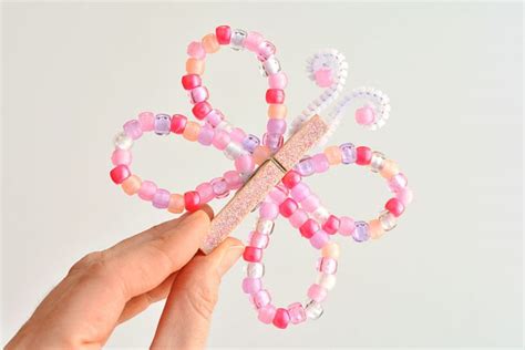 How To Make Beaded Pipe Cleaner Dragonflies One Little Project