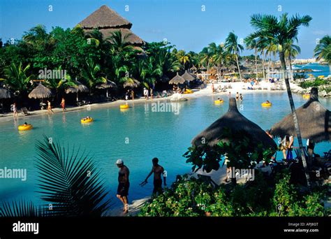 Cancun Xcaret Lagoon Xcaret Theme Park Attractions Riviera Maya Stock