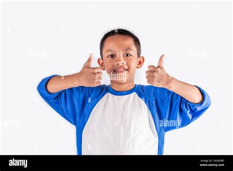 Cute Little Boy Showing Thumb Up With Smiley Face Lovely Boy Feel