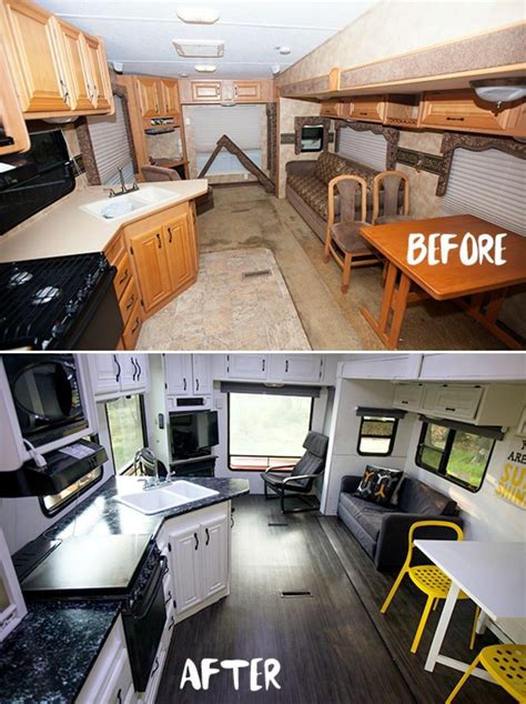 Cheap And Easy Ways To Upgrade A Vintage Trailer Five Fifth Wheel Remodels You Dont Want To Miss