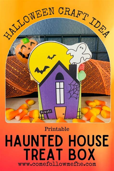 Use This Cute 3d Haunted House Print Out As A Party Favor Or To Deliver
