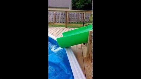 Homemade Backyard Water Slide Above Ground Pool Pool Slide Diy