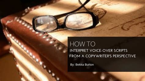 Did you like this article? How to Interpret Voice-Over Scripts from the Copywriter's ...