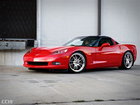 Red Chevrolet C6 Corvette Ccw Spt10 Wheels Ccw Wheels