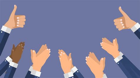 Flat Design Clapping Hand Applause Banners Template 2463868 Vector Art