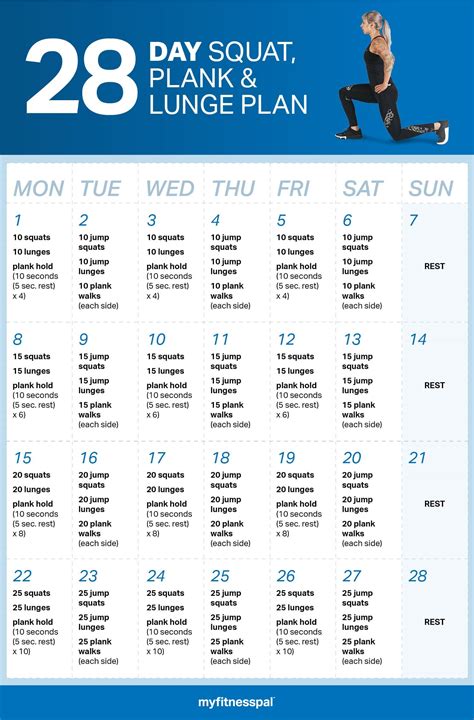 30 Day Plank Challenge Printable Calendar