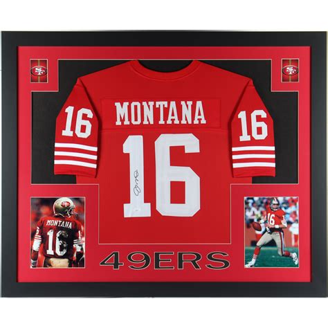 Joe Montana Signed Custom Framed Jersey Display Jsa Pristine Auction