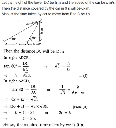 Ncert Solutions For Class 10 Maths Chapter 9 Some Applications Of