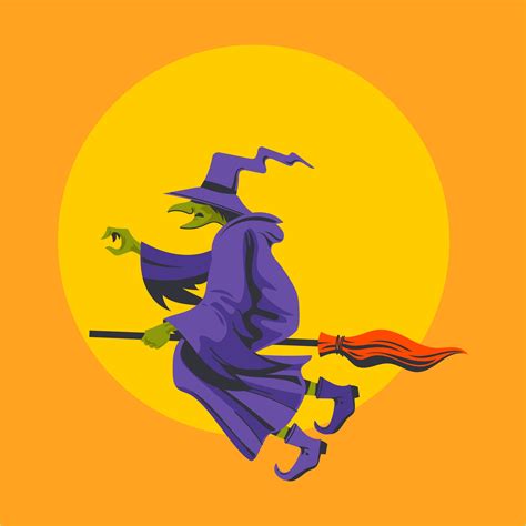 Vintage Halloween Witch Clip Art