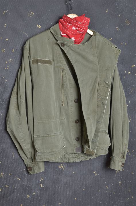 Vintage 60s French Army Jacket Military Coat Khaki Jacket Etsy