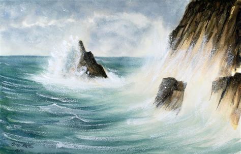 Stormy Seas An Original Watercolour Painting Etsy Watercolor
