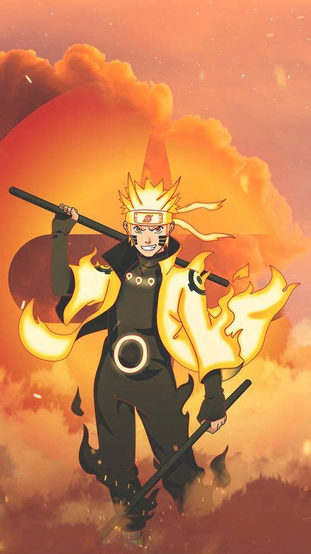 Naruto S For Lively Orange Clouds Background Wallpaper Download Mobcup